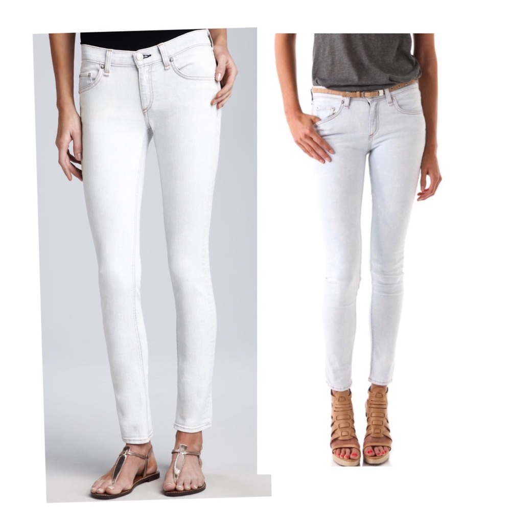 •rag & bone ‚skinny bleach out‘ jeans•